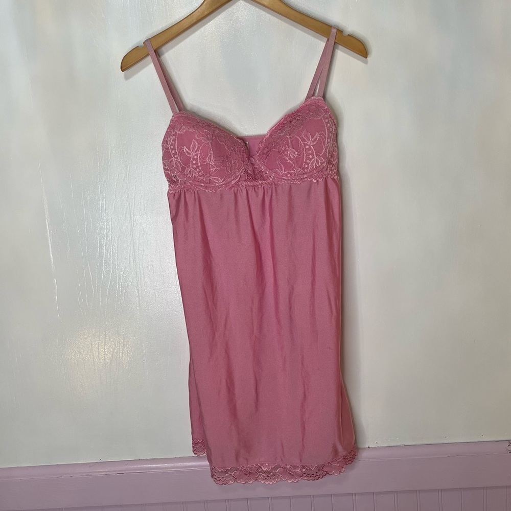 Baby pink Babydoll Lingerie Dress Bra Top